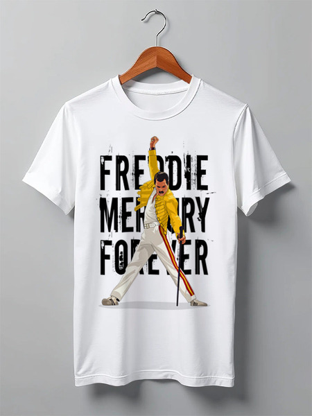 Заказать мужскую футболку в Москве. Футболка классическая ✪ Freddie Mercury ✪ от balden - готовые дизайны и нанесение принтов.