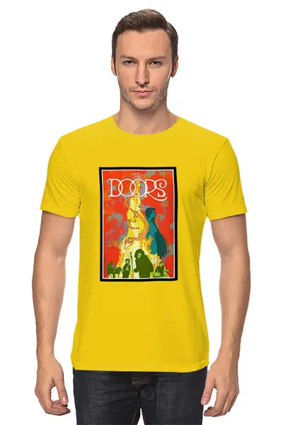 Заказать мужскую футболку в Москве. Футболка классическая The Doors от Fedor - готовые дизайны и нанесение принтов.
