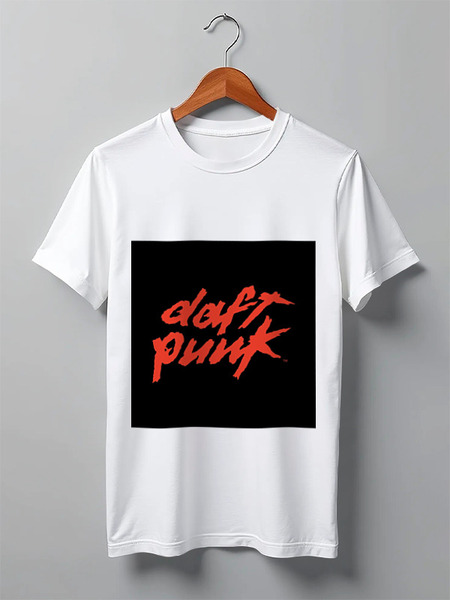 Заказать мужскую футболку в Москве. Футболка классическая Daft Punk от KinoArt - готовые дизайны и нанесение принтов.