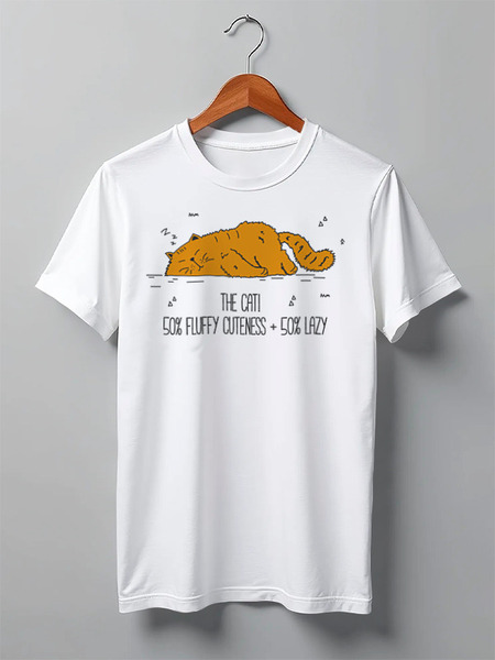 Заказать мужскую футболку в Москве. Футболка классическая Cats Here от oneredfoxstore@gmail.com - готовые дизайны и нанесение принтов.