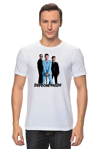 Заказать мужскую футболку в Москве. Футболка классическая Depeche Mode 2017 от Black Pimpf - готовые дизайны и нанесение принтов.