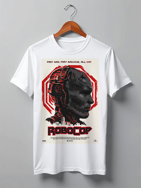 Заказать мужскую футболку в Москве. Футболка классическая Робокоп / RoboCop от kino.printio.ru - готовые дизайны и нанесение принтов.