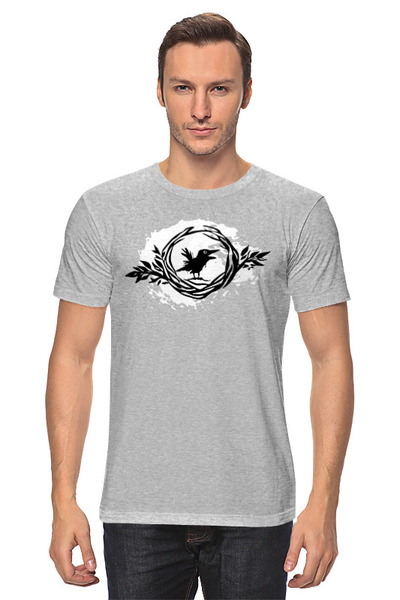 Заказать мужскую футболку в Москве. Футболка классическая Дикая ворона от oneredfoxstore@gmail.com - готовые дизайны и нанесение принтов.