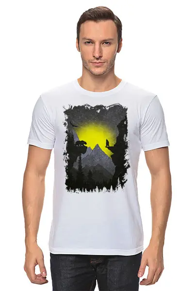 Заказать мужскую футболку в Москве. Футболка классическая Bears and Owl от oneredfoxstore@gmail.com - готовые дизайны и нанесение принтов.