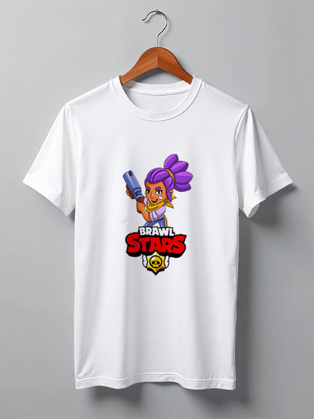 Заказать мужскую футболку в Москве. Футболка классическая BRAWL STARS SHELLY  от geekbox - готовые дизайны и нанесение принтов.