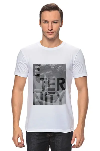 Заказать мужскую футболку в Москве. Футболка классическая Eternity от Tatutati - готовые дизайны и нанесение принтов.