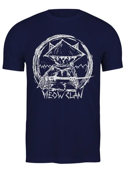 Заказать мужскую футболку в Москве. Футболка классическая Meow-Tang Clan от oneredfoxstore@gmail.com - готовые дизайны и нанесение принтов.
