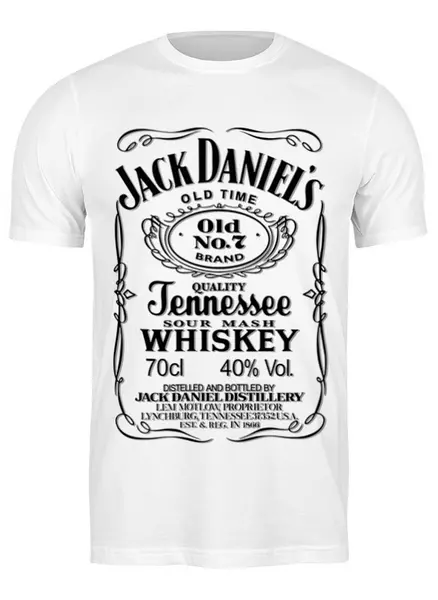 Заказать мужскую футболку в Москве. Футболка классическая Jack Daniel’s от balden - готовые дизайны и нанесение принтов.