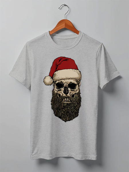 Заказать мужскую футболку в Москве. Футболка классическая Dead Santa от skynatural - готовые дизайны и нанесение принтов.