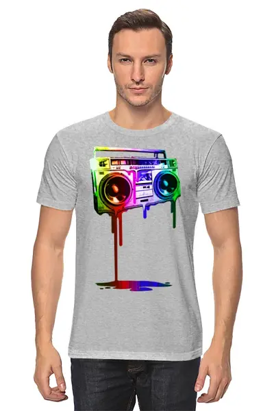 Заказать мужскую футболку в Москве. Футболка классическая Магнитофон от printik - готовые дизайны и нанесение принтов.