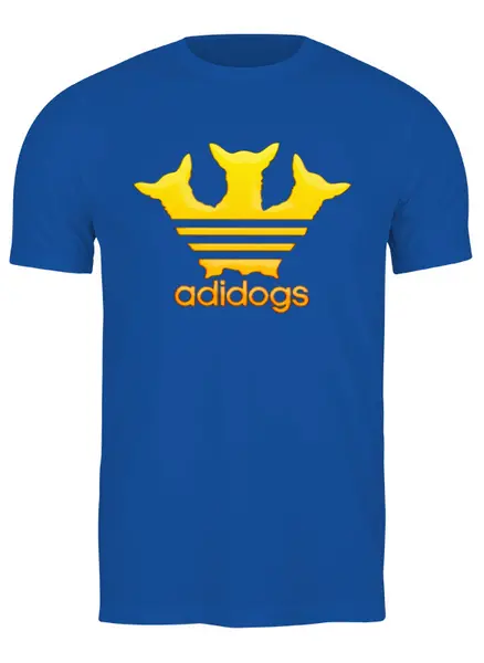Заказать мужскую футболку в Москве. Футболка классическая Adidogs от balden - готовые дизайны и нанесение принтов.