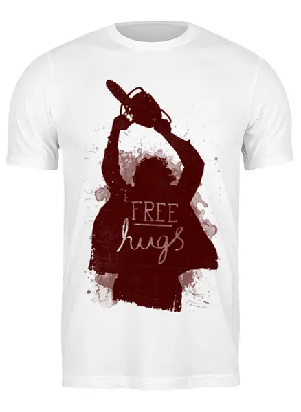 Заказать мужскую футболку в Москве. Футболка классическая Free Hugs от geekbox - готовые дизайны и нанесение принтов.