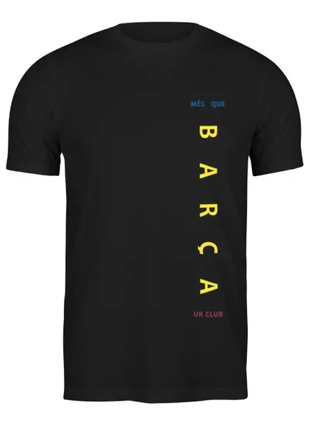 Заказать мужскую футболку в Москве. Футболка классическая FC Barcelona | MES QUE UN CLUB (2021) от 0x000000123 - готовые дизайны и нанесение принтов.