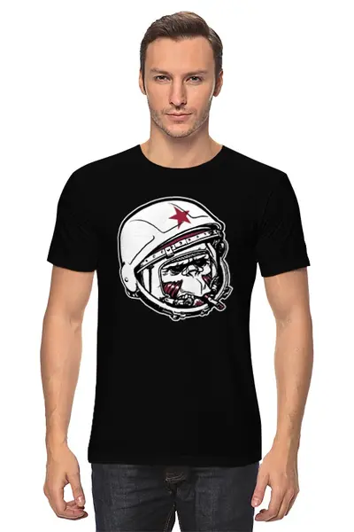 Заказать мужскую футболку в Москве. Футболка классическая Обезьяна Зомби Астронавт от iZOMBIE - готовые дизайны и нанесение принтов.