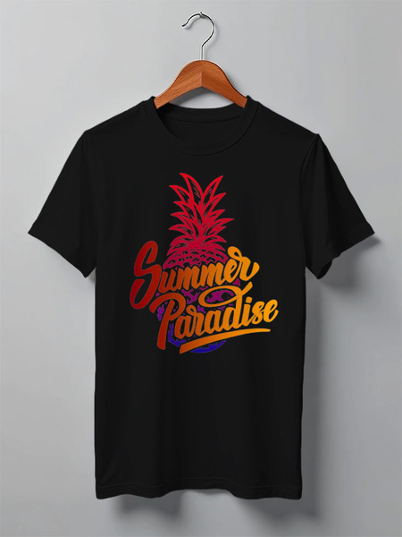 Заказать мужскую футболку в Москве. Футболка классическая Summer Paradise от balden - готовые дизайны и нанесение принтов.