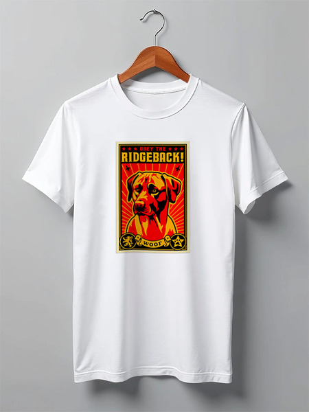 Заказать мужскую футболку в Москве. Футболка классическая Собака: RIDGEBACK от Виктор Гришин - готовые дизайны и нанесение принтов.