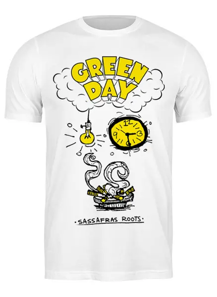 Заказать мужскую футболку в Москве. Футболка классическая Green Day от geekbox - готовые дизайны и нанесение принтов.