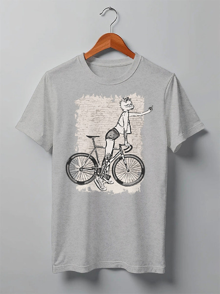 Заказать мужскую футболку в Москве. Футболка классическая Bike Punk  от oneredfoxstore@gmail.com - готовые дизайны и нанесение принтов.