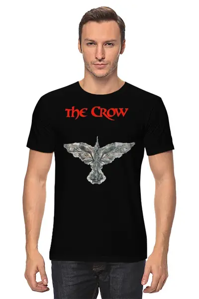 Заказать мужскую футболку в Москве. Футболка классическая The Crow от Leichenwagen - готовые дизайны и нанесение принтов.