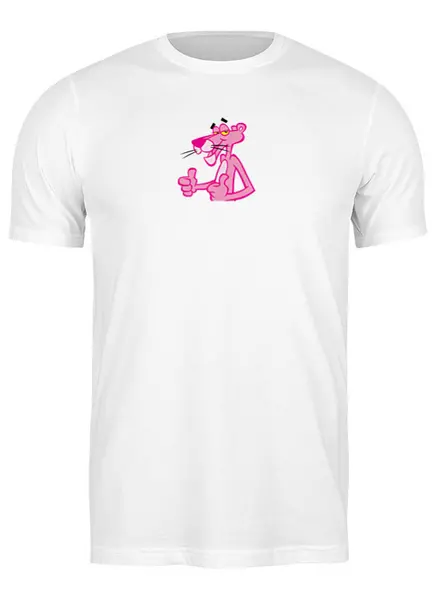 Заказать мужскую футболку в Москве. Футболка классическая "Pink Panther" от Fedor - готовые дизайны и нанесение принтов.