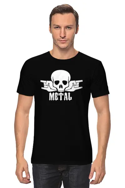 Заказать мужскую футболку в Москве. Футболка классическая Metal от gopotol - готовые дизайны и нанесение принтов.