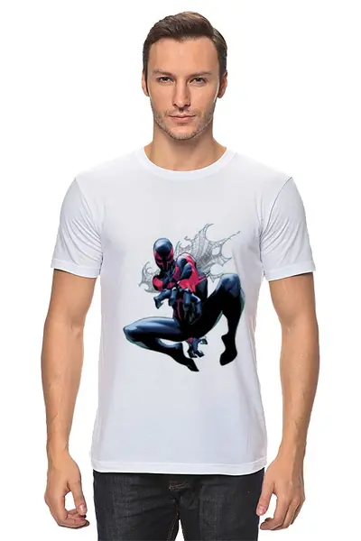 Заказать мужскую футболку в Москве. Футболка классическая Spider-man 2099 от Tomás Torquemada - готовые дизайны и нанесение принтов.