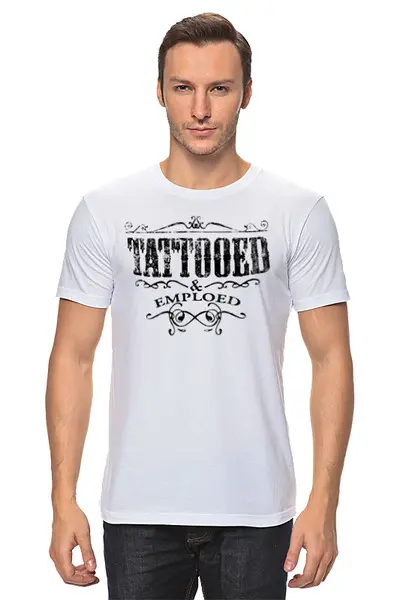 Заказать мужскую футболку в Москве. Футболка классическая Tattooed от Kostya  - готовые дизайны и нанесение принтов.