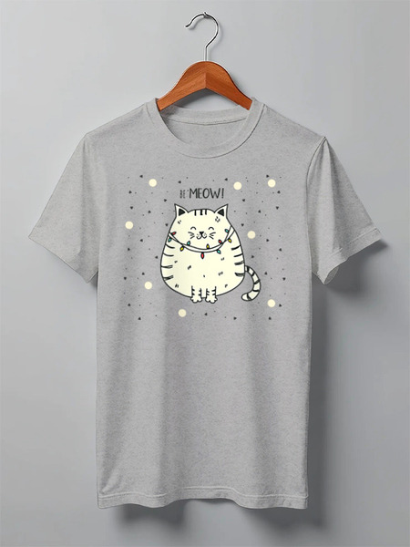 Заказать мужскую футболку в Москве. Футболка классическая Cats Here от oneredfoxstore@gmail.com - готовые дизайны и нанесение принтов.