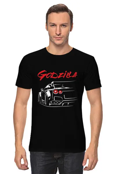 Заказать мужскую футболку в Москве. Футболка классическая GT-R GODZILLA от tee spring - готовые дизайны и нанесение принтов.