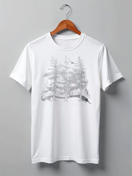 Заказать мужскую футболку в Москве. Футболка классическая  Fox and Owl от oneredfoxstore@gmail.com - готовые дизайны и нанесение принтов.