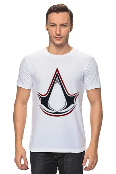 Заказать мужскую футболку в Москве. Футболка классическая Assassin's Creed от sheverdin - готовые дизайны и нанесение принтов.