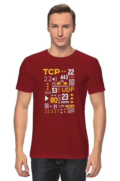 Заказать мужскую футболку в Москве. Футболка классическая Port numbers от darkdrag@badboot.ru - готовые дизайны и нанесение принтов.