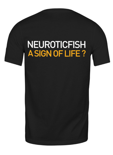 Заказать мужскую футболку в Москве. Футболка классическая Neuroticfish / A Sign Of Life? от OEX design - готовые дизайны и нанесение принтов.