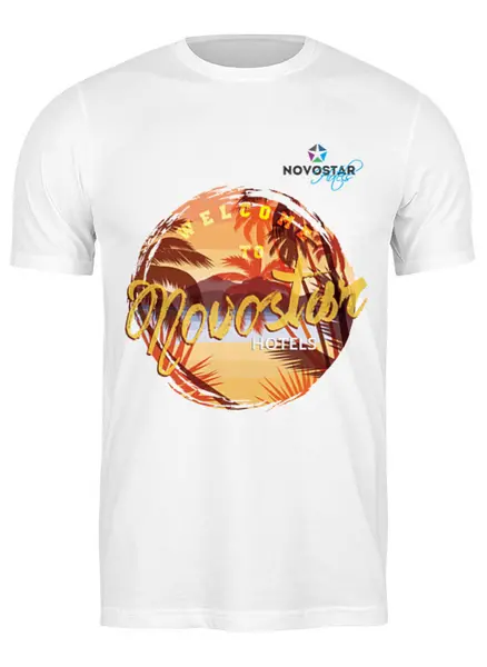 Заказать мужскую футболку в Москве. Футболка классическая Novostar Hotels Palma от Novostar Hotels - готовые дизайны и нанесение принтов.