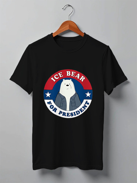Заказать мужскую футболку в Москве. Футболка классическая Ice Bear от cherdantcev - готовые дизайны и нанесение принтов.