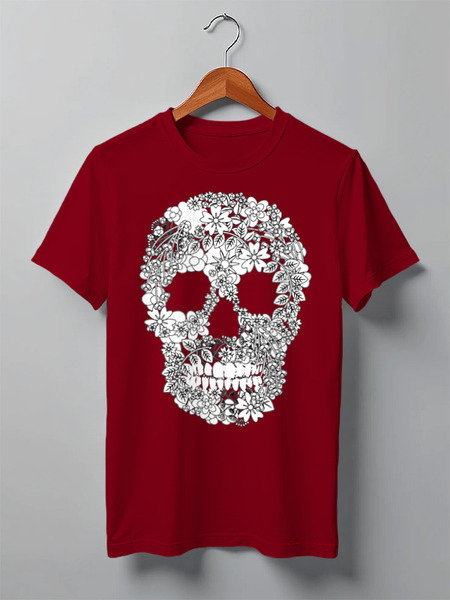 Заказать мужскую футболку в Москве. Футболка классическая Skulls от oneredfoxstore@gmail.com - готовые дизайны и нанесение принтов.