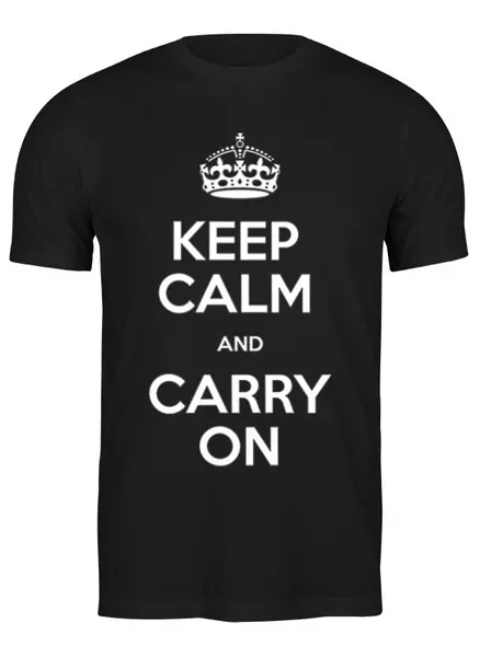 Заказать мужскую футболку в Москве. Футболка классическая Classic Keep Calm T-shirt от Hangover - готовые дизайны и нанесение принтов.