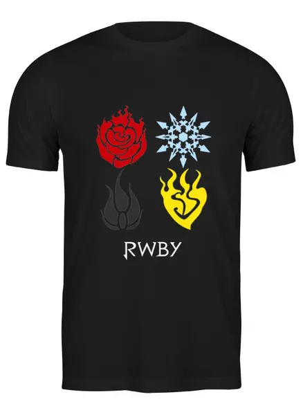 Заказать мужскую футболку в Москве. Футболка классическая RWBY   от geekbox - готовые дизайны и нанесение принтов.