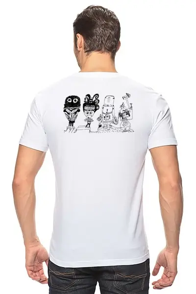 Заказать мужскую футболку в Москве. Футболка классическая Монстрики 2 от mashrooms - готовые дизайны и нанесение принтов.