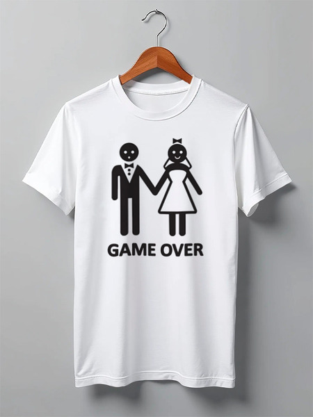 Заказать мужскую футболку в Москве. Футболка классическая Футболка "Game over" от Re  Tyan - готовые дизайны и нанесение принтов.