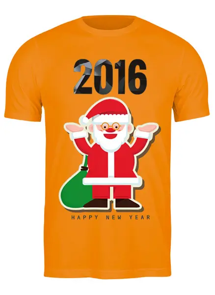 Заказать мужскую футболку в Москве. Футболка классическая Новый 2016 год! от Raven - готовые дизайны и нанесение принтов.