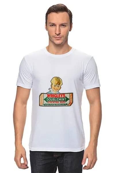 Заказать мужскую футболку в Москве. Футболка классическая Жева́тельная рези́нка от Vinli.shop  - готовые дизайны и нанесение принтов.