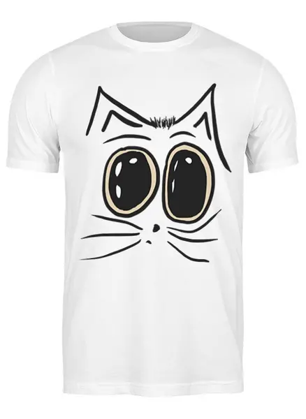 Заказать мужскую футболку в Москве. Футболка классическая Cats Here от oneredfoxstore@gmail.com - готовые дизайны и нанесение принтов.