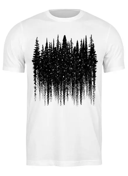Заказать мужскую футболку в Москве. Футболка классическая Forest от oneredfoxstore@gmail.com - готовые дизайны и нанесение принтов.