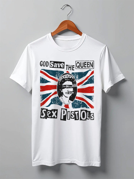 Заказать мужскую футболку в Москве. Футболка классическая Sex Pistols от geekbox - готовые дизайны и нанесение принтов.