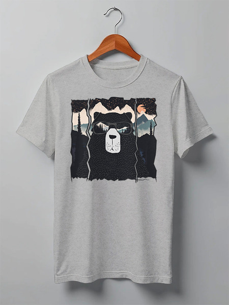 Заказать мужскую футболку в Москве. Футболка классическая  Forest Police от oneredfoxstore@gmail.com - готовые дизайны и нанесение принтов.