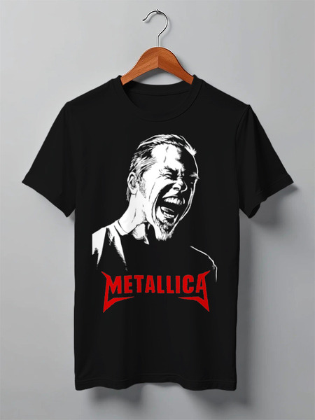Заказать мужскую футболку в Москве. Футболка классическая Metallica от Leichenwagen - готовые дизайны и нанесение принтов.