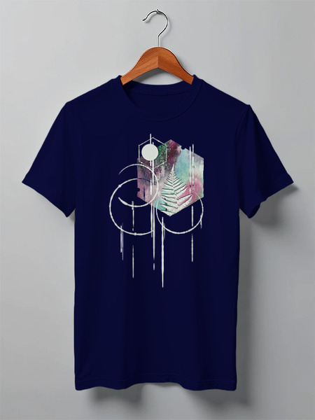 Заказать мужскую футболку в Москве. Футболка классическая Space Fern от oneredfoxstore@gmail.com - готовые дизайны и нанесение принтов.