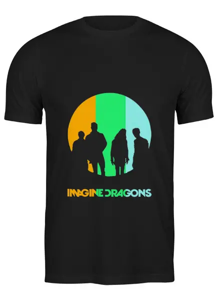 Заказать мужскую футболку в Москве. Футболка классическая     Imagine Dragons  от cherdantcev - готовые дизайны и нанесение принтов.