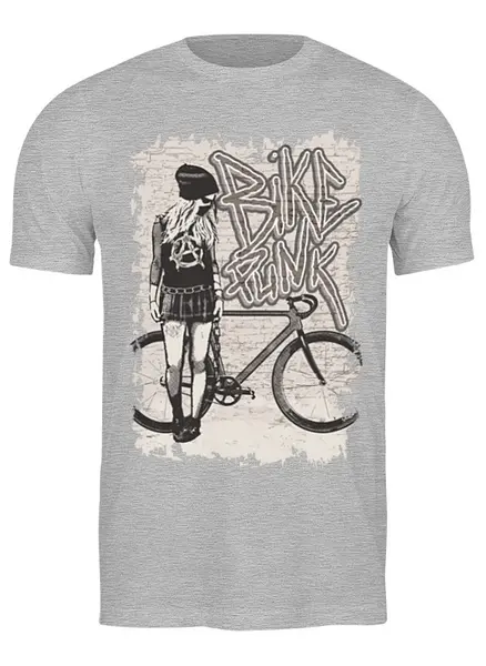 Заказать мужскую футболку в Москве. Футболка классическая Bike Punk от oneredfoxstore@gmail.com - готовые дизайны и нанесение принтов.